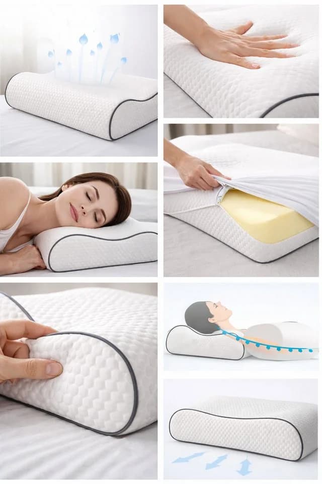 inter Kopfkissen Orthopädisches Nackenstützkissen Visco-Memory-Schaum - Bild 2