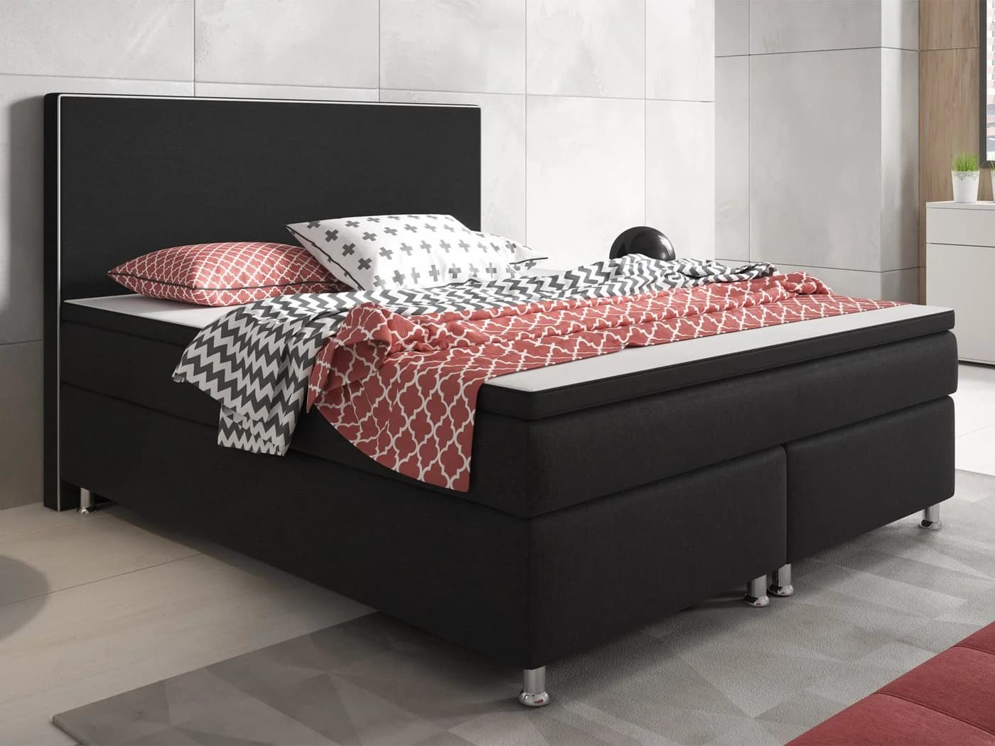 inter Boxspringbett King S 180x200 cm 7-Zonen-Taschenfederkern - Bild 2