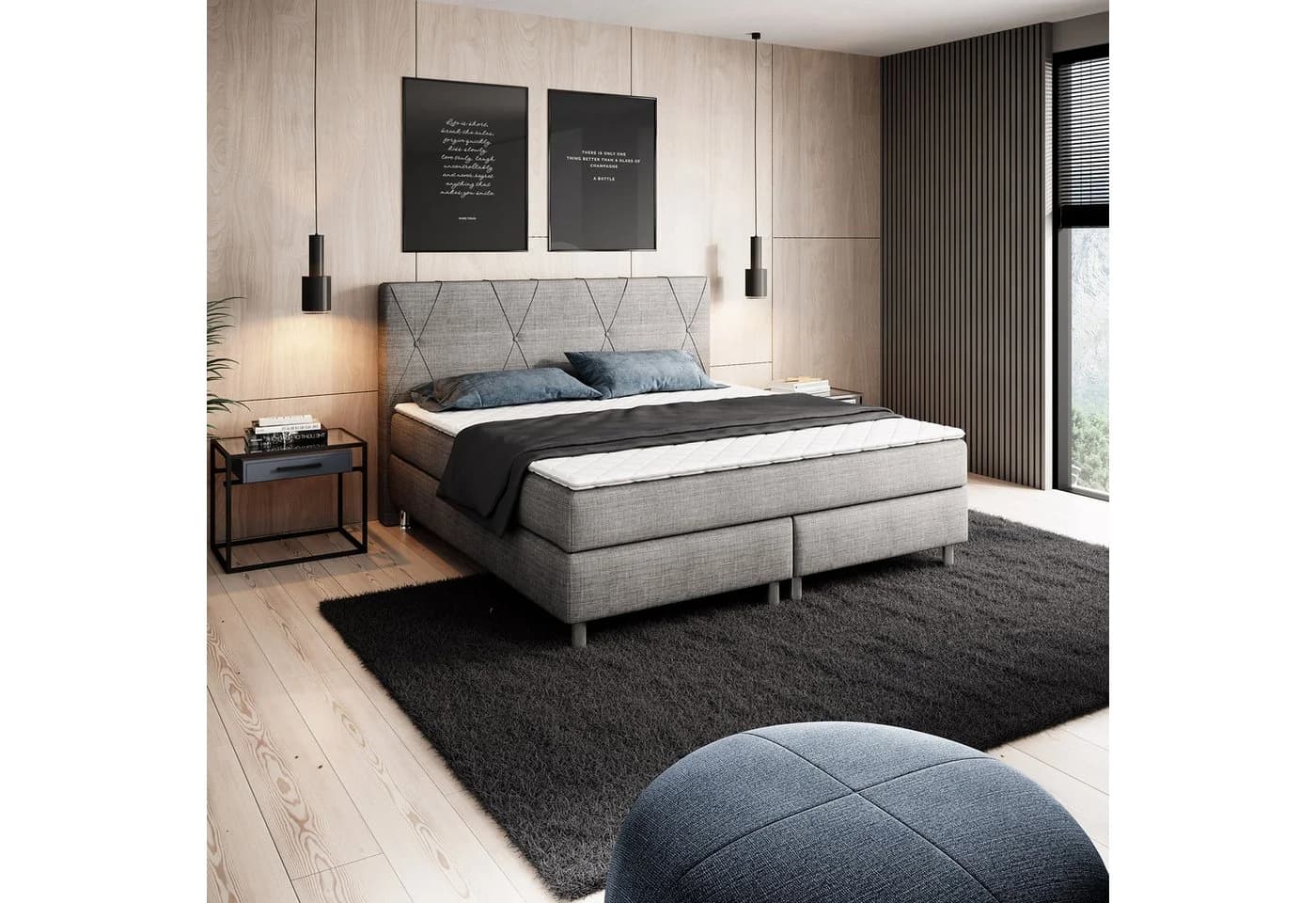inter Boxspringbett Tokio mit 7 Zonen Taschenfederkernmatratzen inkl. Topper - Bild 2