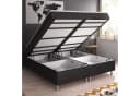 inter Boxbett 180x200 Schwarz Kunstleder mit Bettkasten Bild 1
