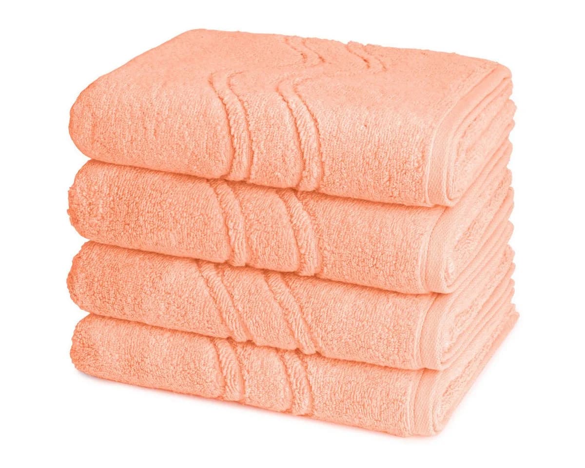 ROSS Handtuch Set 4-tlg. Peach Pink Walkfrottee Baumwolle - Bild 2