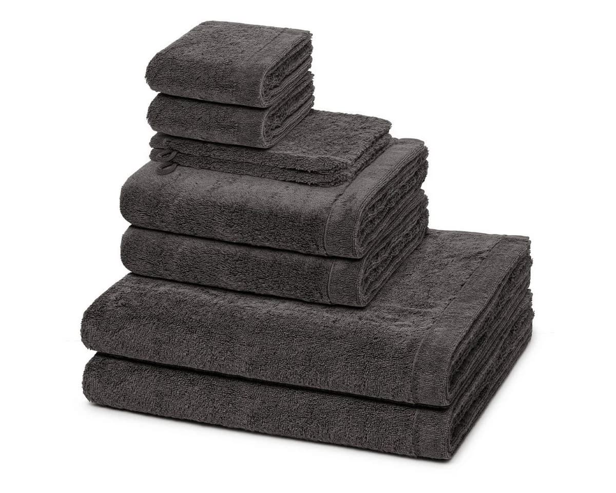 Cawö Handtuch Set Lifestyle 8-tlg. Anthrazit Walkfrottee - Bild 2