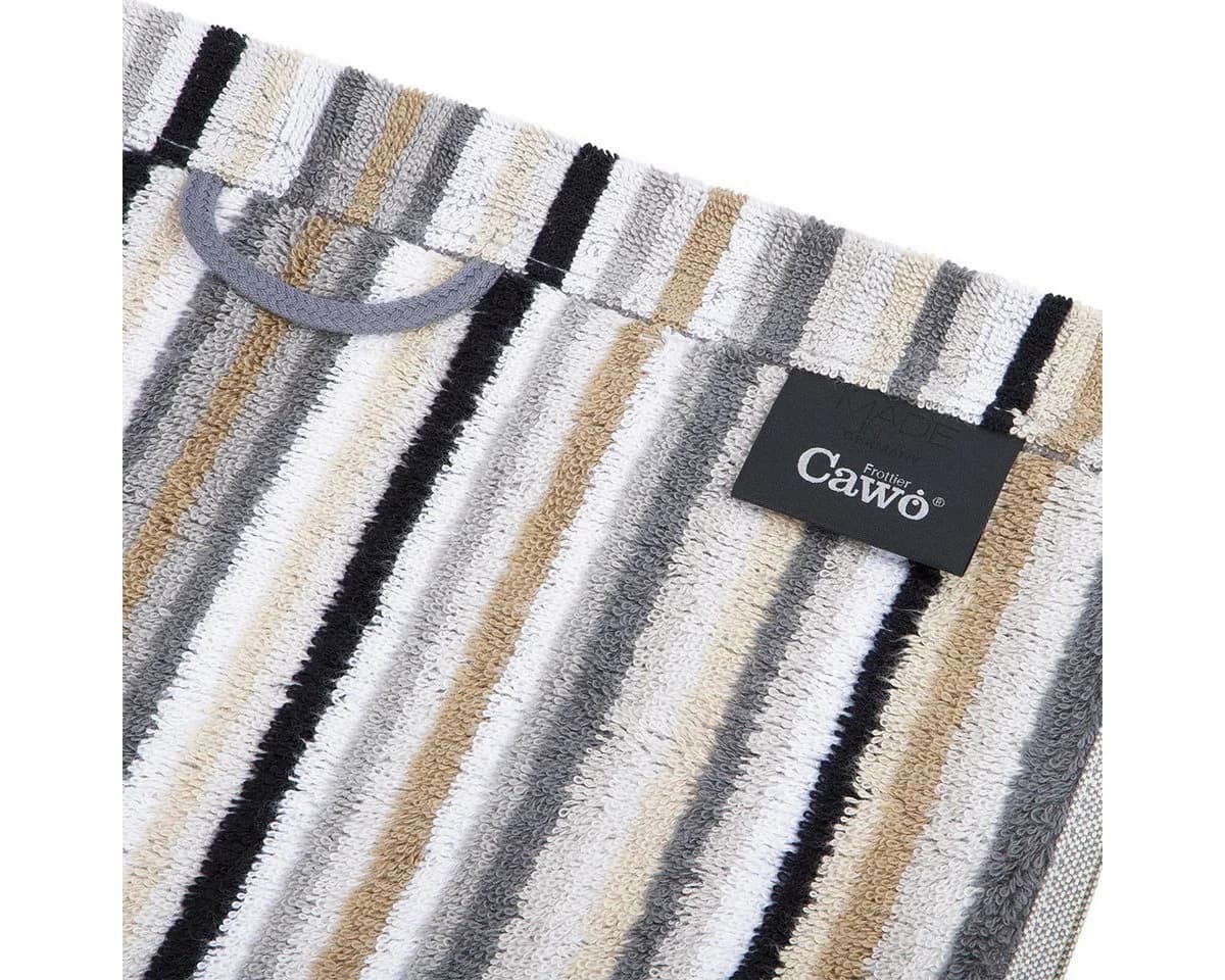 Cawö Handtuch Set Lifestyle 4-tlg. Grau Streifen Baumwolle