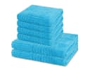 ROSS Handtuch Set Carre 6-tlg. Blau Walkfrottee Bild 2