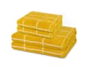 ROSS Handtuch Set Sensual Skin Karo 4-tlg. Gelb Baumwolle Walkfrottee Bild 2