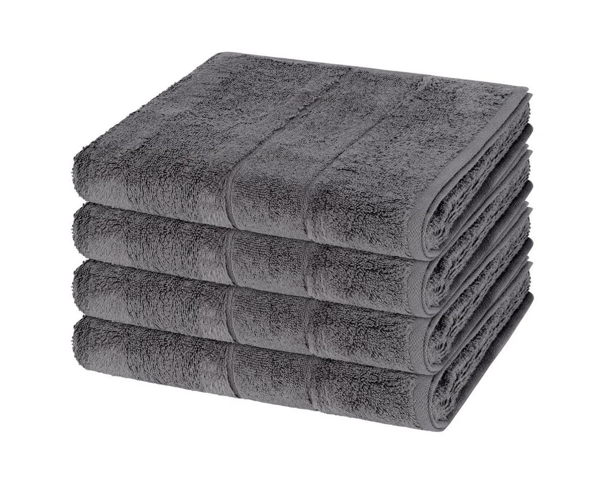 Cawö Handtuch Set Noblesse Anthrazit 4-tlg. Frottee - Bild 2