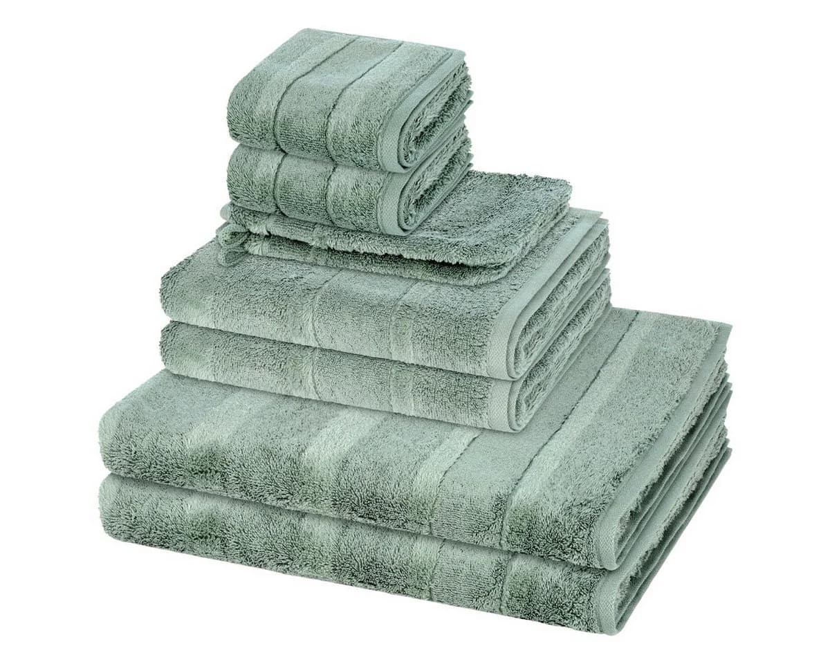 Cawö Handtuch Set Noblesse 8-tlg. Nordic Green Walkfrottee - Bild 2