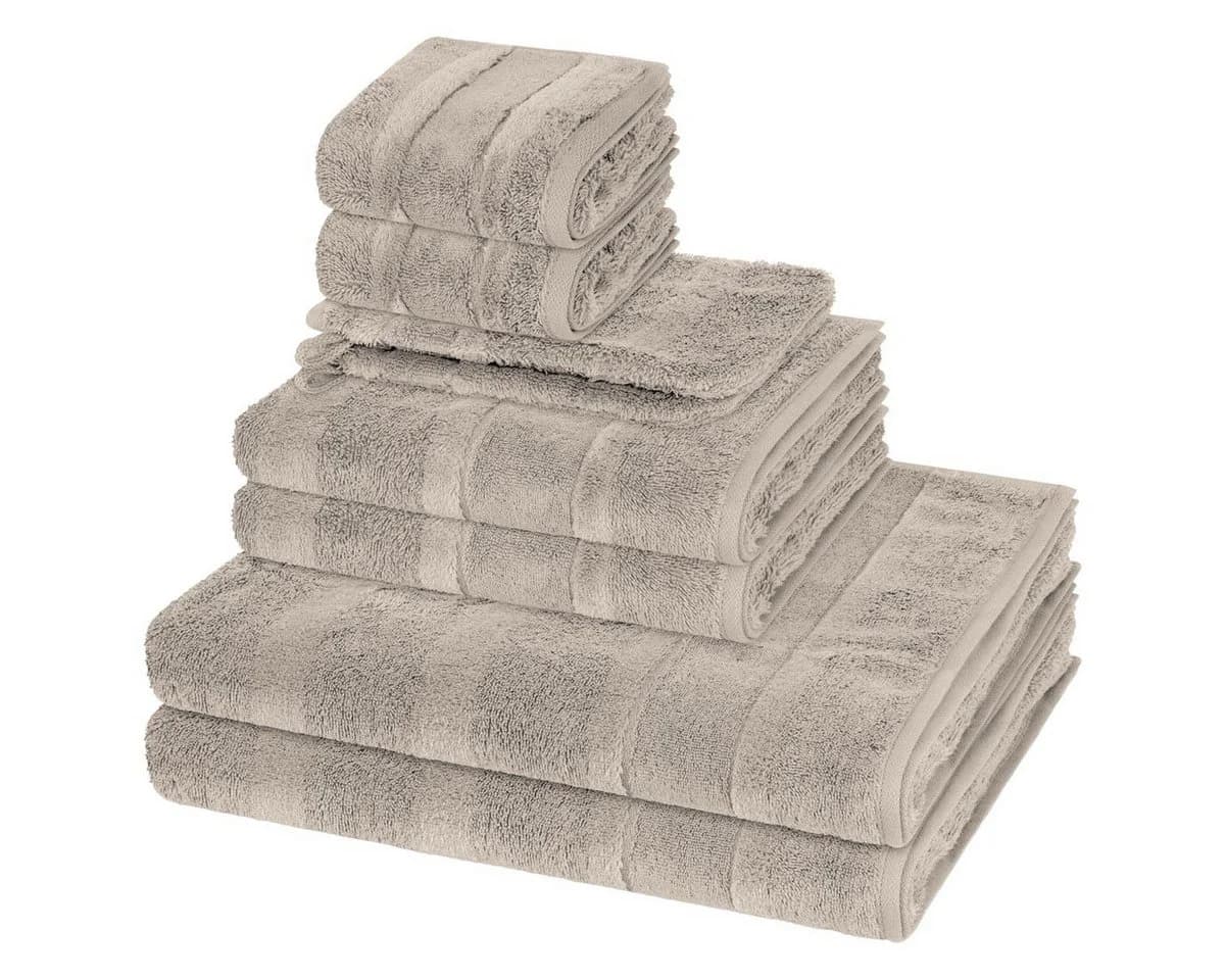 Cawö Handtuch Set Noblesse 8-tlg. Grau Walkfrottee - Bild 2