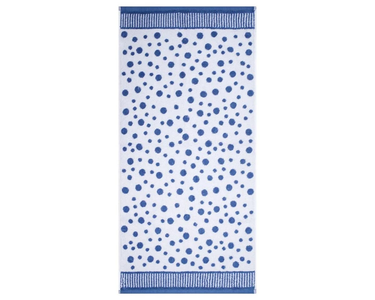ROSS Handtuch Set Punkte allover Frottee 4-tlg. Baumwolle Blau