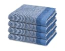 ROSS Handtuch Set Stripes 4-tlg. Frottee Baumwolle Blau Bild 2