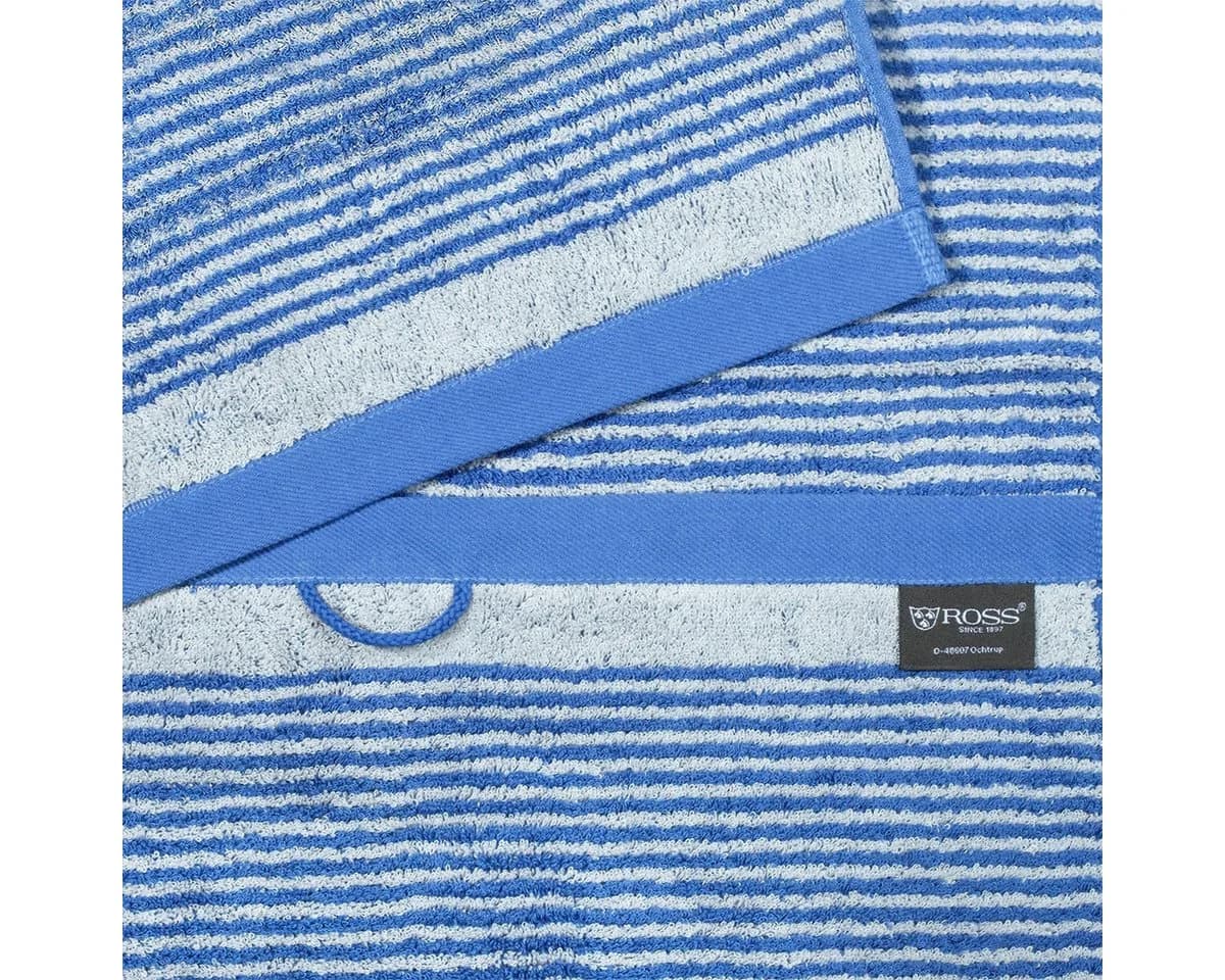 ROSS Handtuch Set Stripes 4-tlg. Frottee Baumwolle Blau - Bild 3