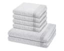 ROSS Handtuch Set Stripes Grau Frottee 6-tlg. 100% Baumwolle Bild 2