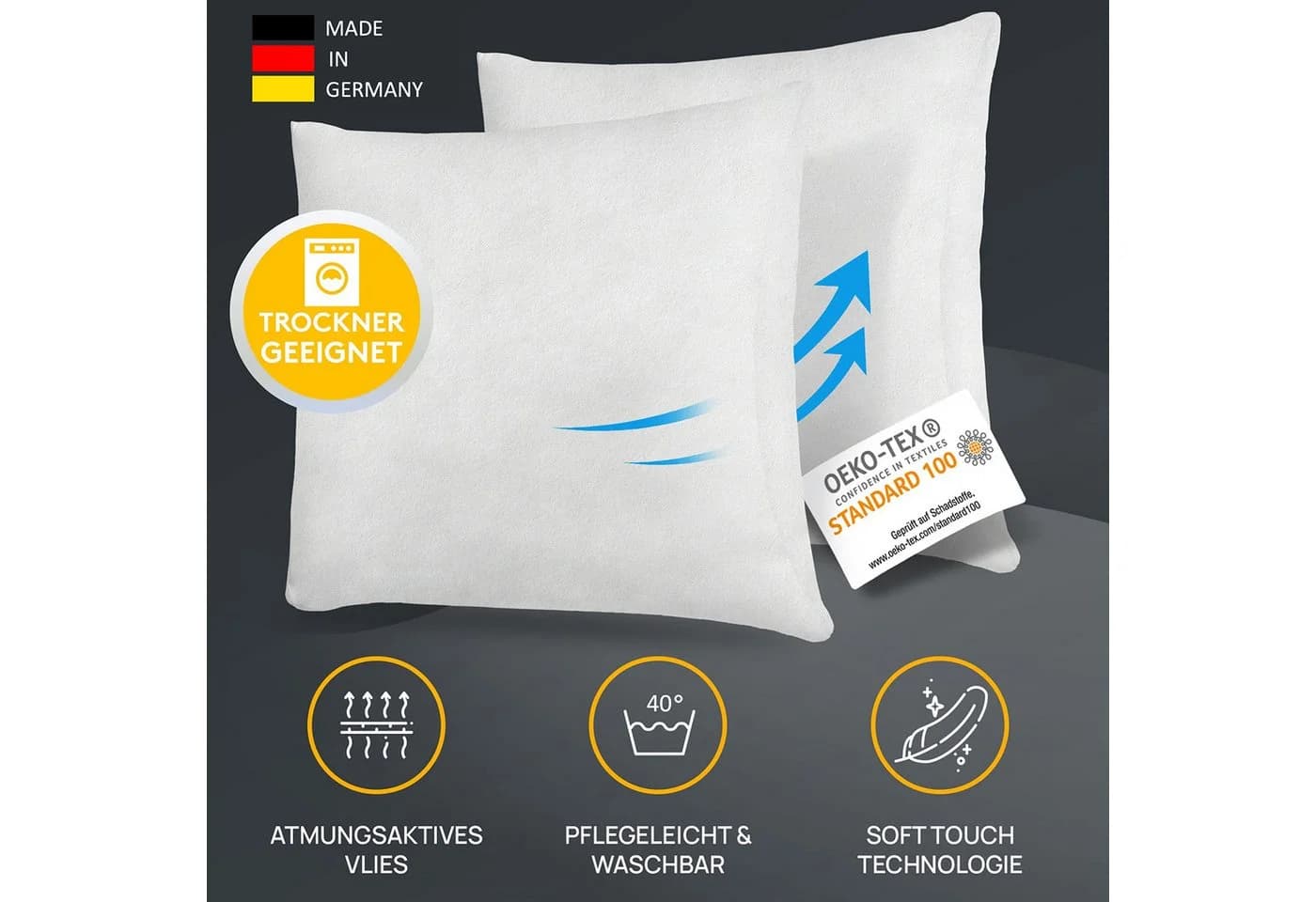 LILENO HOME Kissenfüllung 100% Polyester Made in Germany
