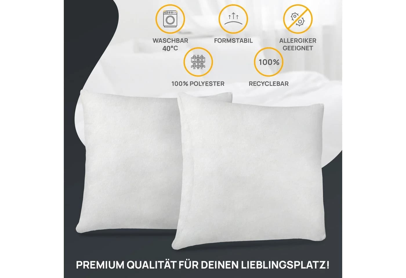 LILENO HOME Kissenfüllung 100% Polyester Made in Germany - Bild 4