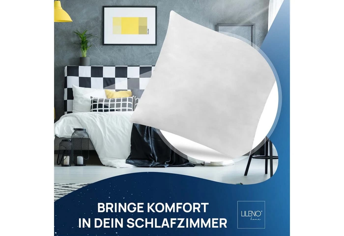 LILENO HOME Federkissen 40x40 cm 4er Set Baumwolle - Bild 3