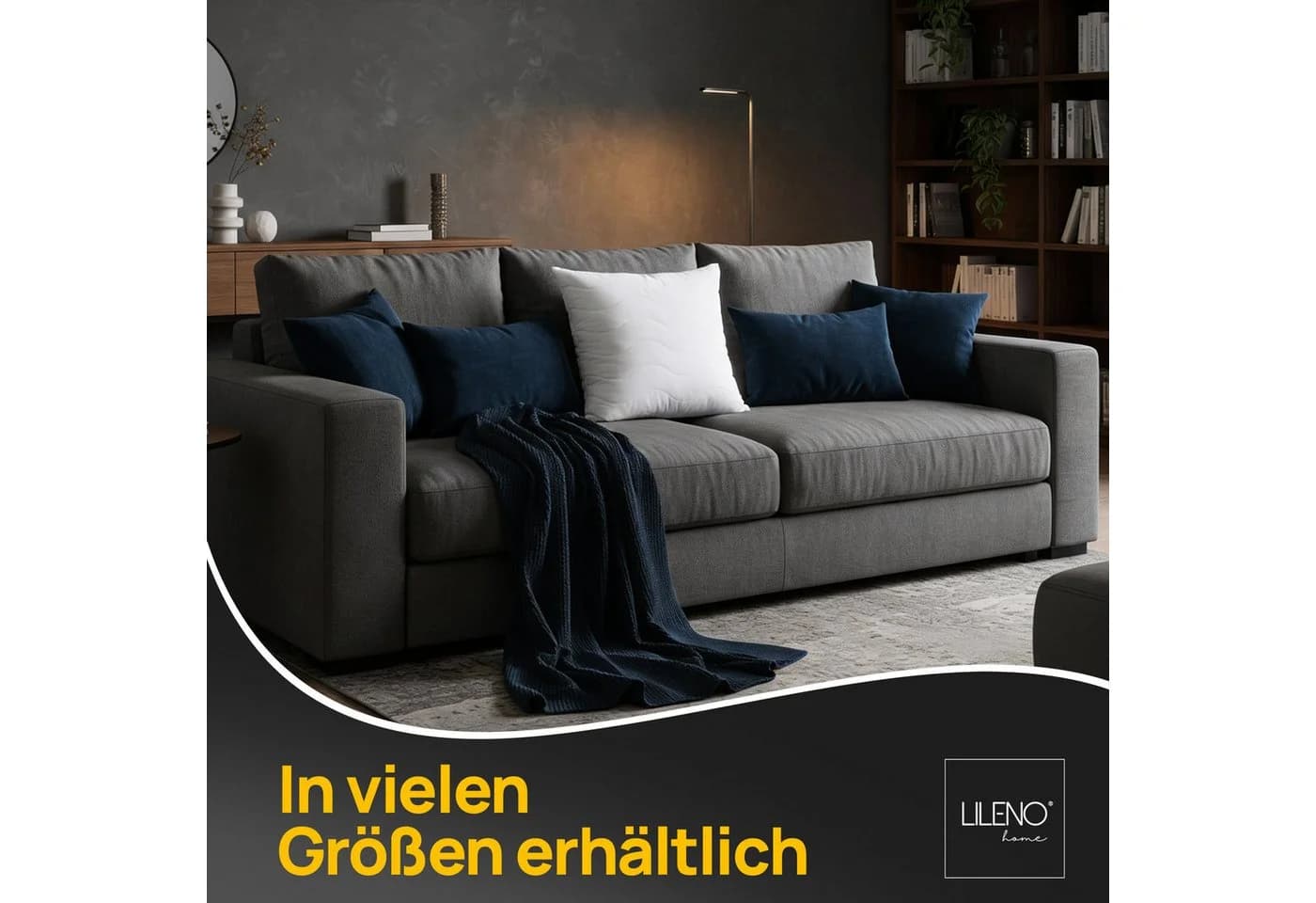 LILENO HOME Kopfkissen 40x40 cm - Made in Germany - Allergikergeeignet - Bild 5