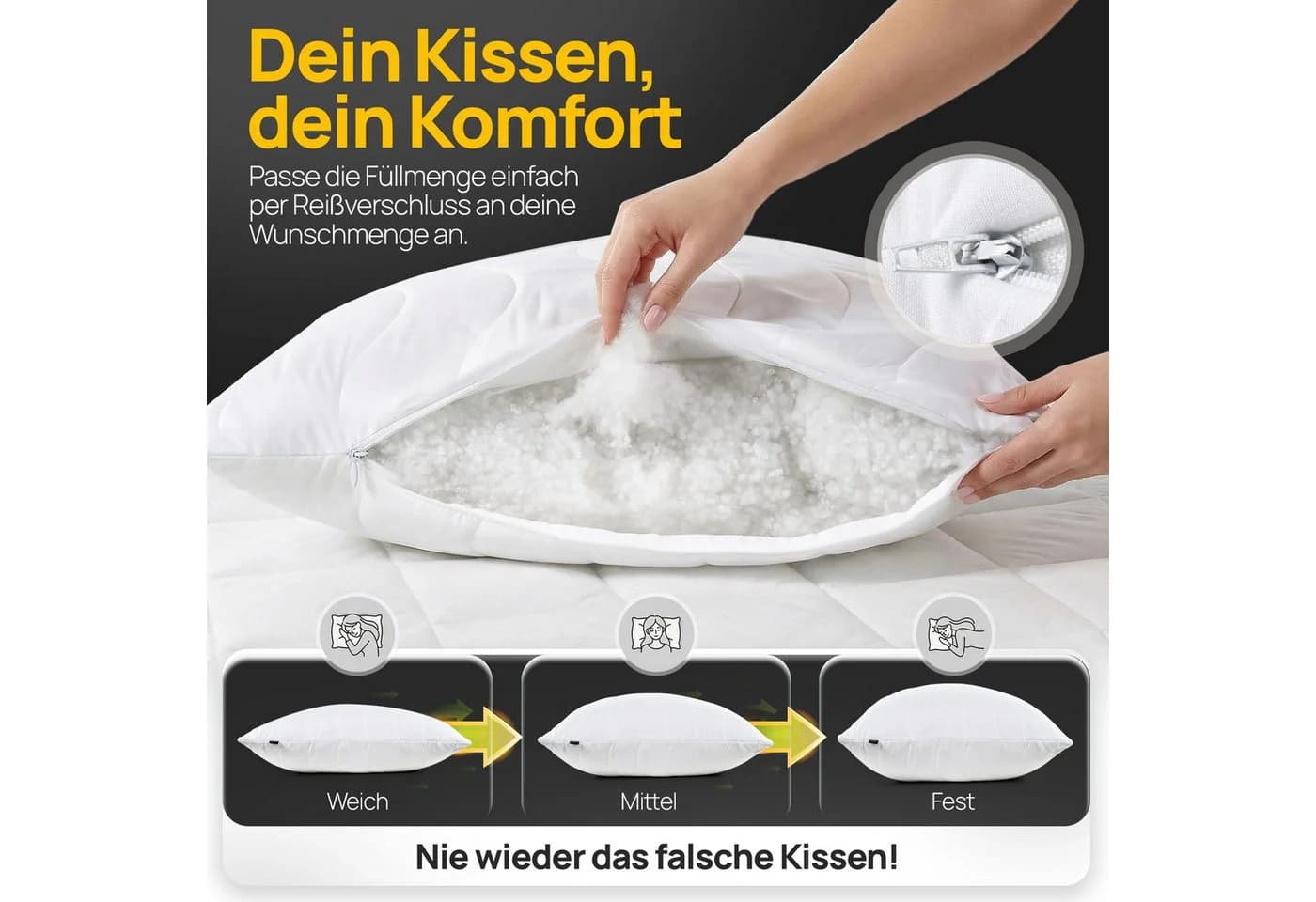 LILENO HOME Kopfkissen 70x90 cm