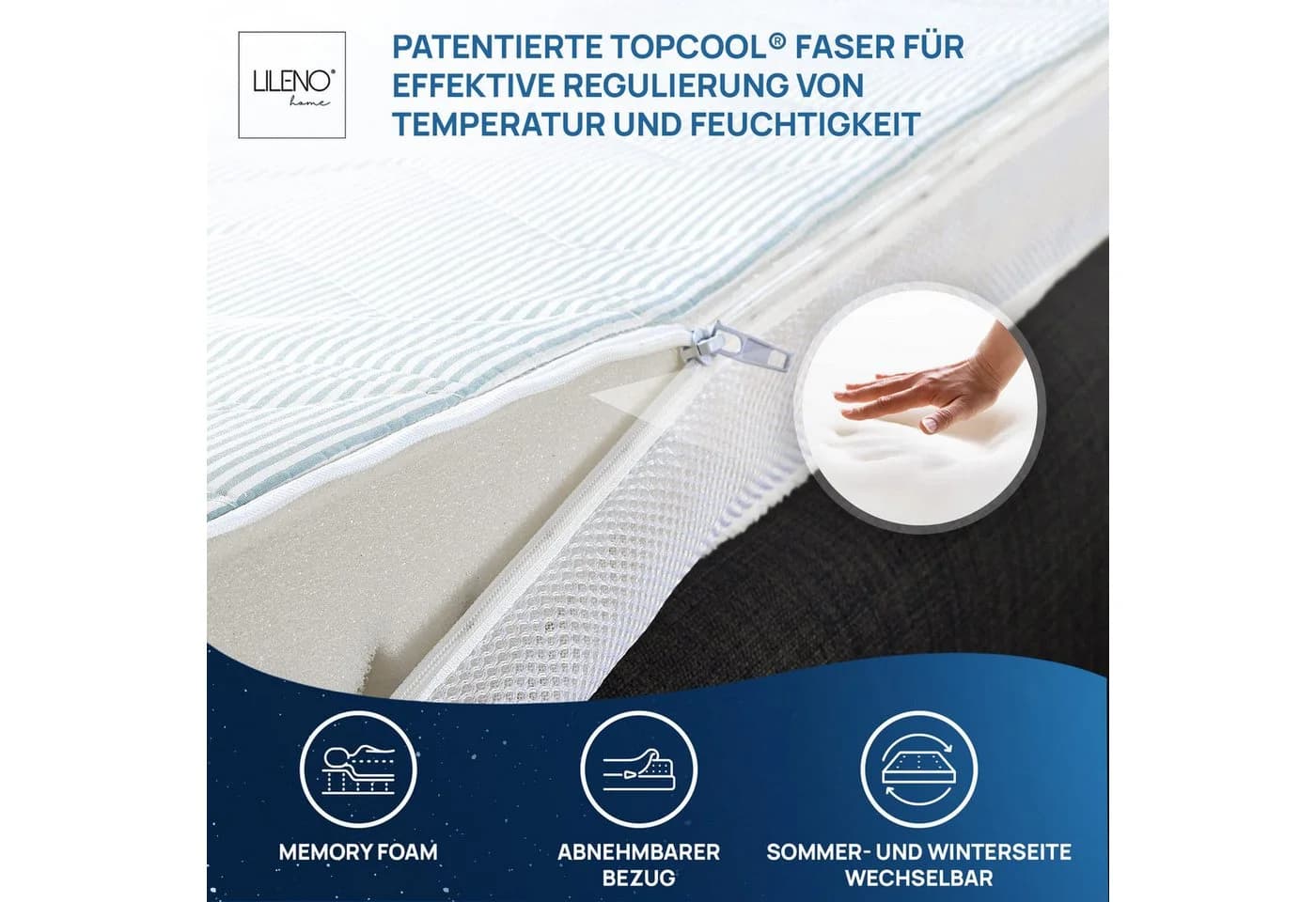 LILENO HOME Matratzentopper Memory Foam 5 cm - Bild 5