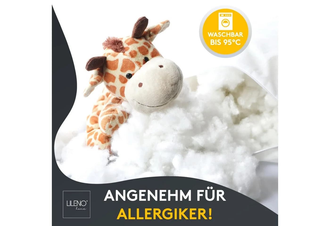 LILENO HOME Kissenfüllung 2.000g Füllwatte Vliesbeutel waschbar - Bild 5