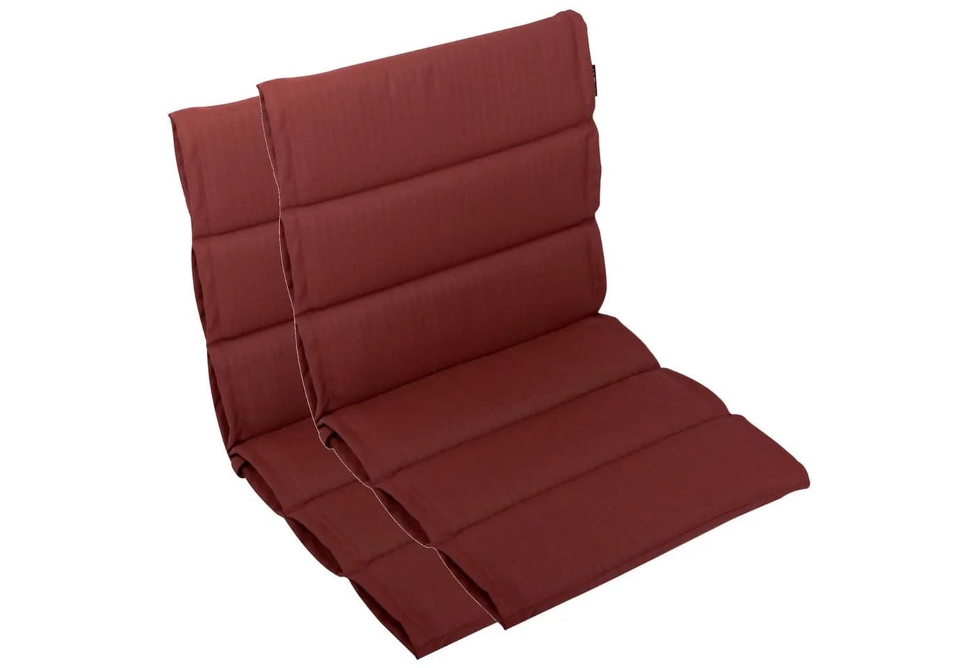 LILENO HOME Polsterauflage Niedriglehner 2er Set Rot wasserabweisend - Bild 2
