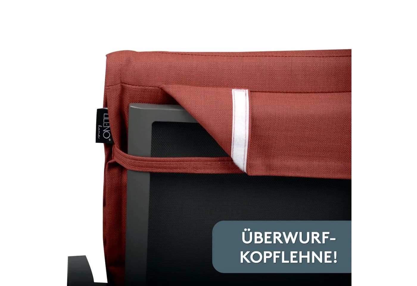 LILENO HOME Polsterauflage Niedriglehner 2er Set Rot wasserabweisend - Bild 4