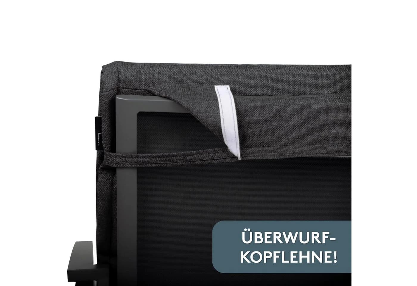 LILENO HOME Hochlehnerauflage 2er Set Anthrazit waschbar - Bild 4