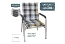 LILENO HOME Polsterauflage Niedriglehner Grau Karo Bild 1