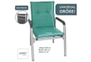 LILENO HOME Polsterauflage Niedriglehner 2er Set Türkisgrün Gartenstuhl Auflage Bild 1