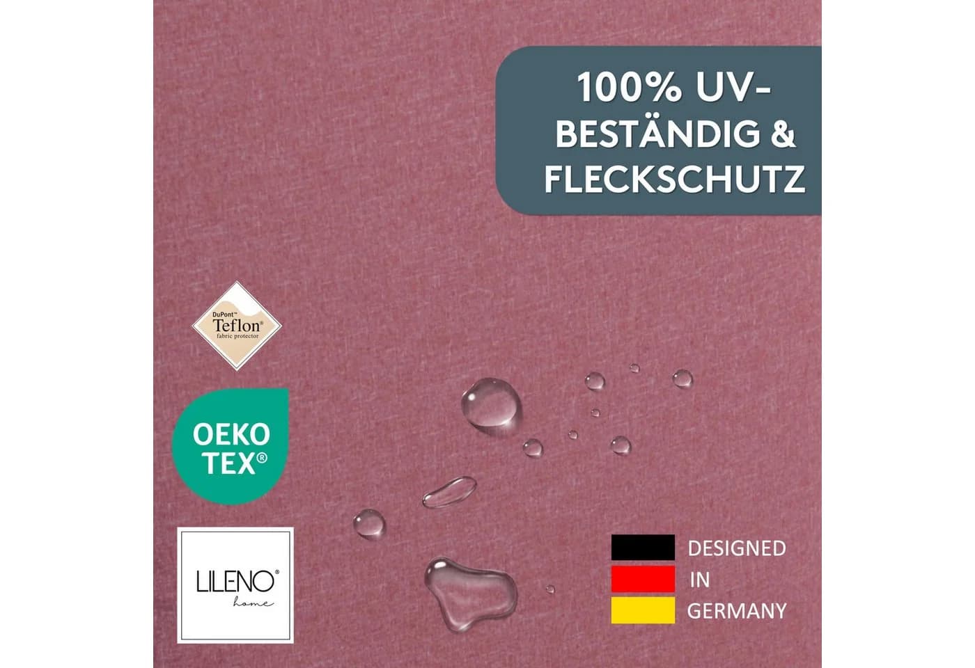 LILENO HOME Hochlehnerauflage Gartenstuhl Rot mit Kopfkissen - Bild 4