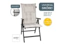 LILENO HOME Hochlehnerauflage Gartenstuhl beige mit Kopfkissen Bild 1
