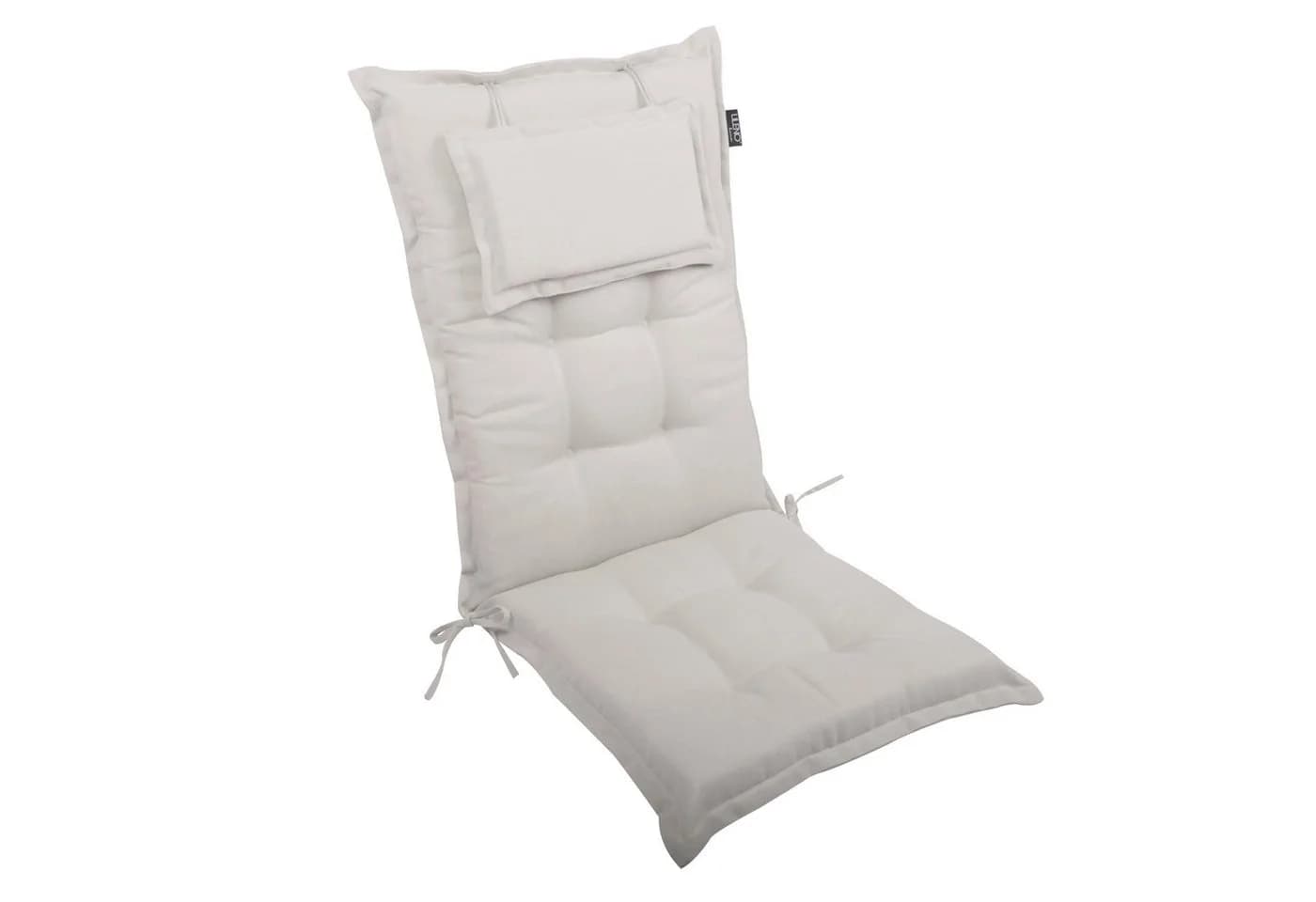 LILENO HOME Hochlehnerauflage Gartenstuhl beige mit Kopfkissen - Bild 2