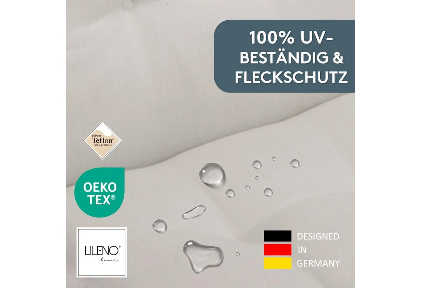 LILENO HOME Hochlehnerauflage Gartenstuhl beige mit Kopfkissen - Bild 5