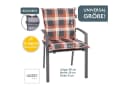 LILENO HOME Polsterauflage Gartenstuhl Niedriglehner Karo Rot Bild 1
