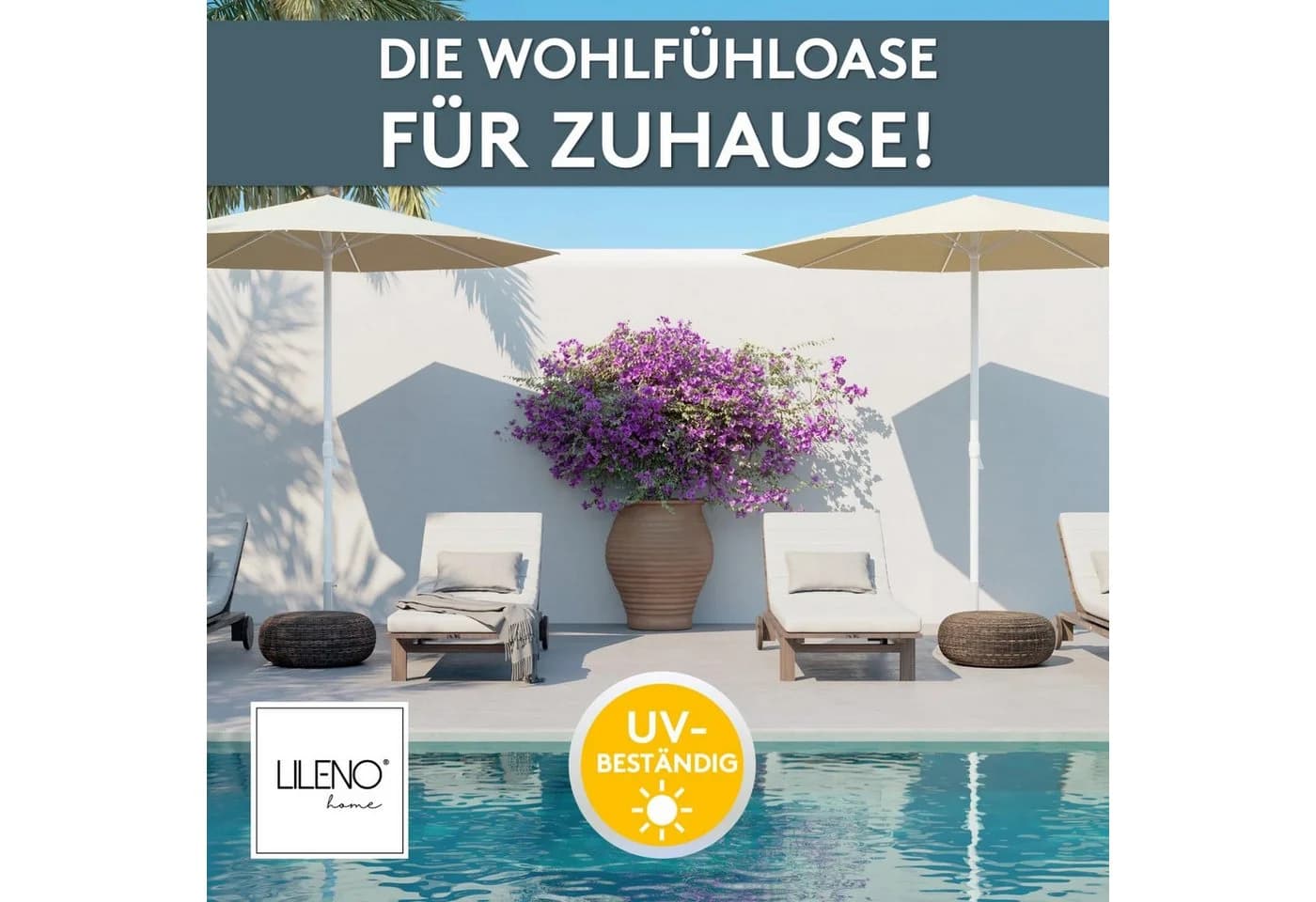 LILENO HOME Liegenauflage Karo Grün für Garten- & Sonnenliegen - Bild 3