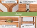 needs&wants® Hochbeet mit Frühbeetaufsatz aus Holz braun Bild 5