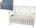 needs&wants® Gartenbank Chesty2 Weiß mit Stauraum und Abdeckung Bild 3