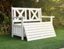needs&wants® Gartenbank Chesty2 Weiß mit Stauraum und Abdeckung Bild 5