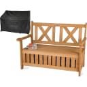 needs&wants® Gartenbank Holz mit Stauraum, braun, wetterfest Bild 1