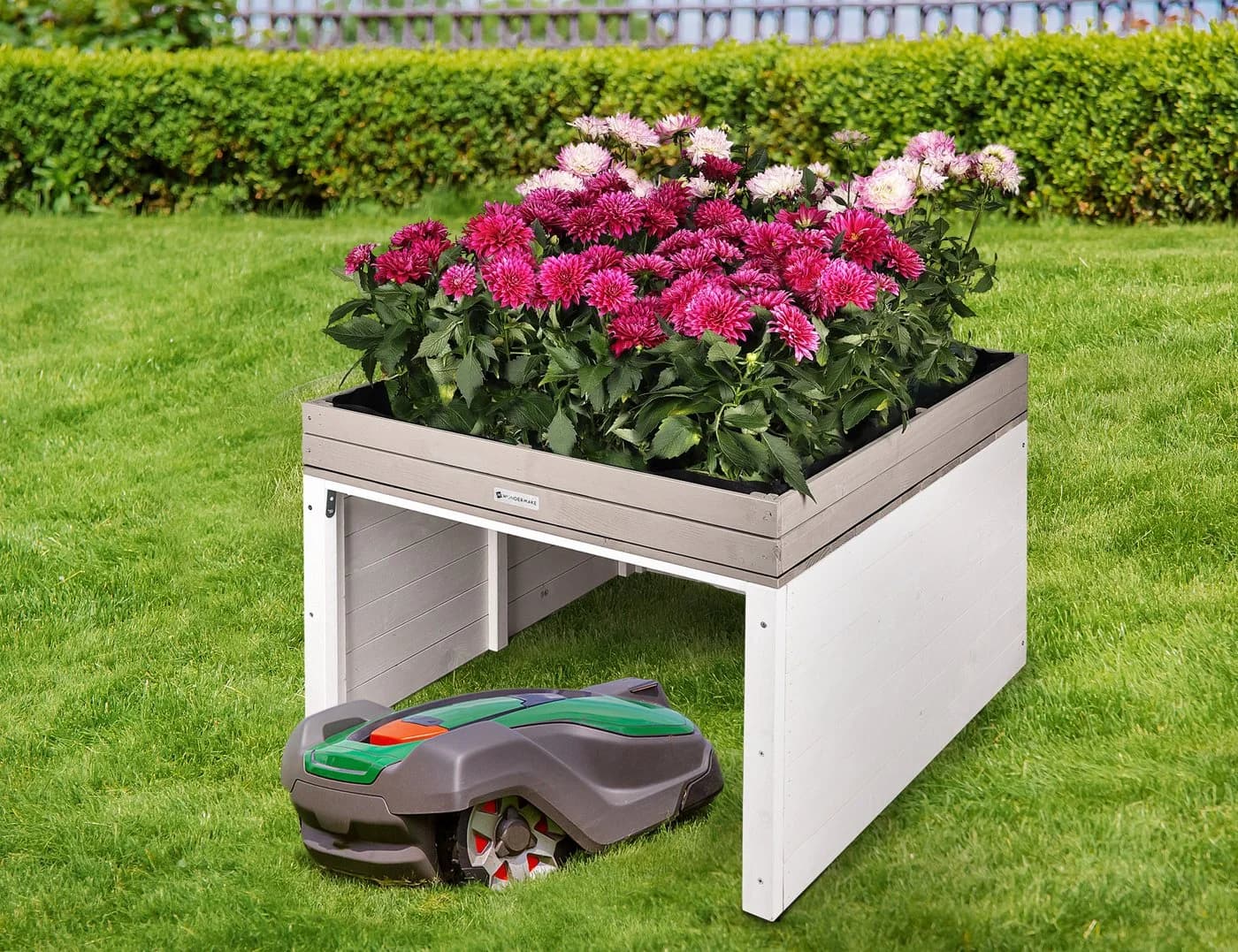 WONDERMAKE Mähroboter-Garage XL Universal Grau Anthrazit - Bild 5