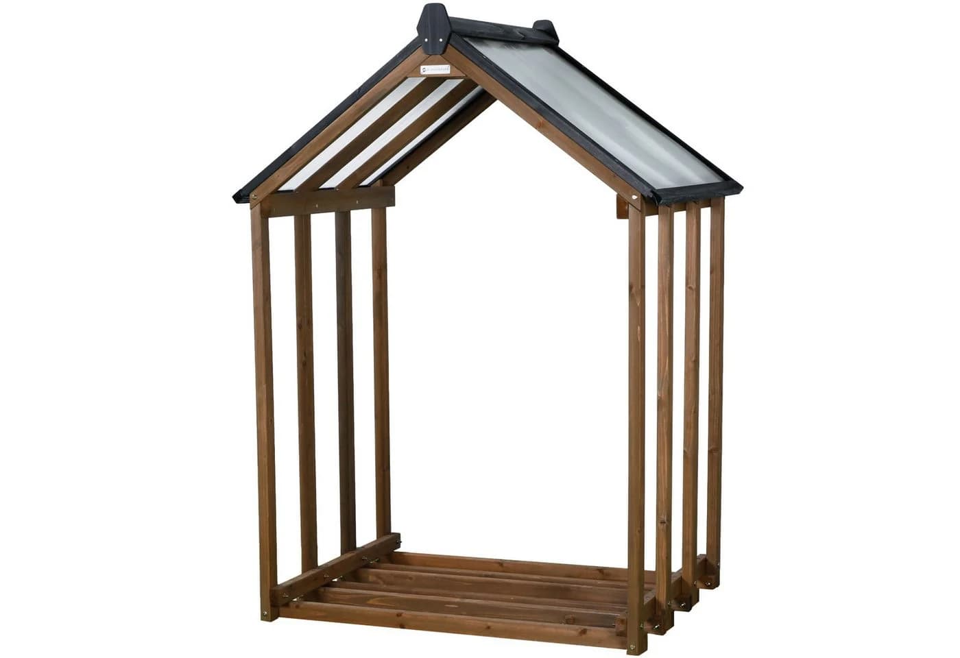 WONDERMAKE Kaminholzregal mit Dach braun