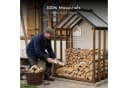 WONDERMAKE Kaminholzregal mit Dach braun Bild 5