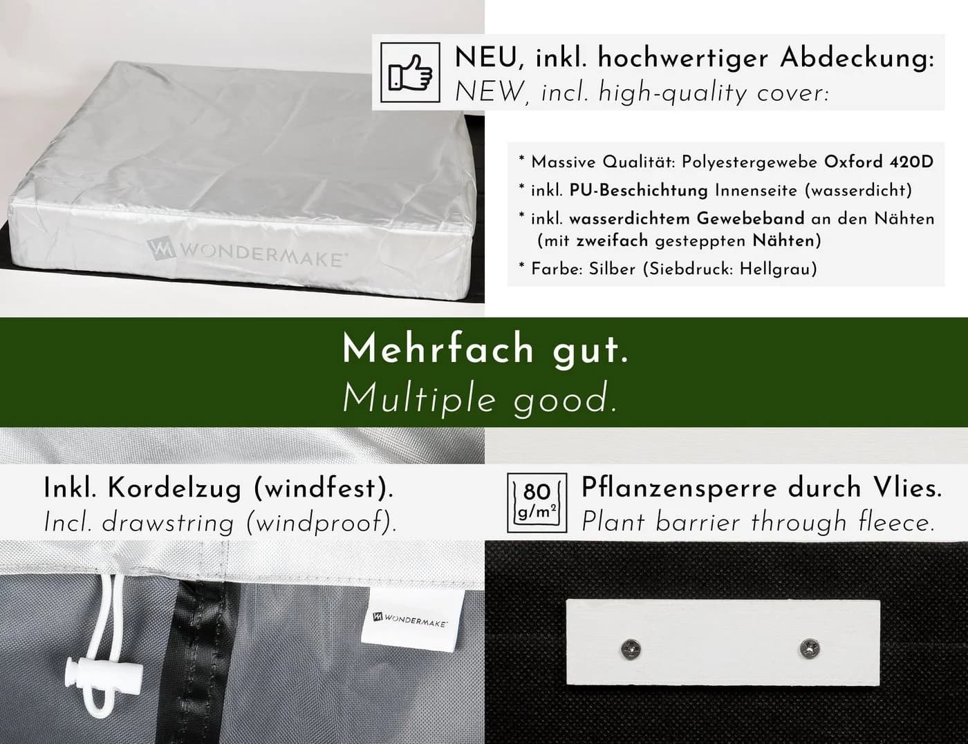 WONDERMAKE Sandkasten mit Abdeckung und Matschküche Bunt - Bild 4