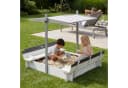 WONDERMAKE Sandkasten mit Dach und Sitzbank Grau Schwarz Bild 1