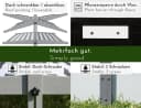 WONDERMAKE Sandkasten mit Dach und Sitzbank Grau Schwarz Bild 4