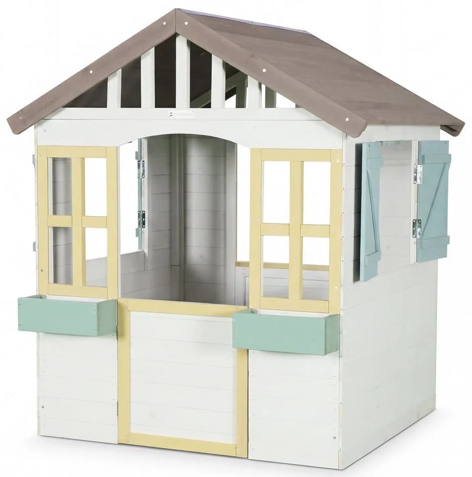 WONDERMAKE Spielhaus Kinder Holz Bunt mit Pflanzkästen - Bild 2
