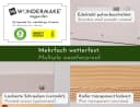 WONDERMAKE Vogelhaus XL Metall und Holz Grau-Beige Wetterfest Bild 4