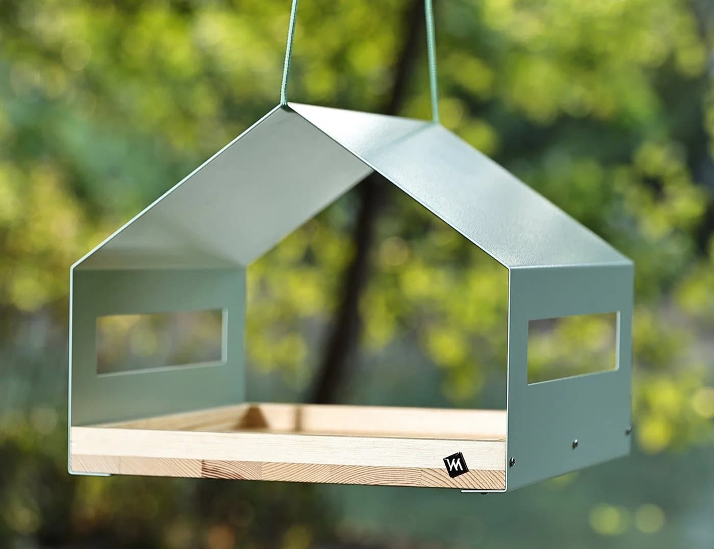 WONDERMAKE Vogelhaus XL Metall & Holz wetterfest türkis-grau - Bild 2