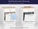 WONDERMAKE® Wäscheschrank aus Holz/Bambus, Weiß Bild 2