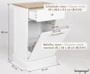 WONDERMAKE® Wäscheschrank aus Holz/Bambus, Weiß Bild 4