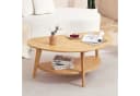 needs&wants® Couchtisch 100% Bambus Oval Halbrund mit Ablage Bild 1